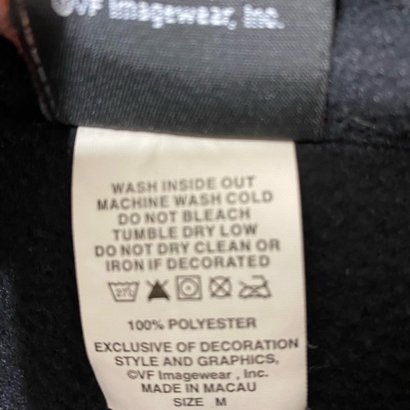 Harley Davidson Women's Medium Black‎ Orange Fleece Zip Up Vest Sturgis SD - Picture 7 of 7